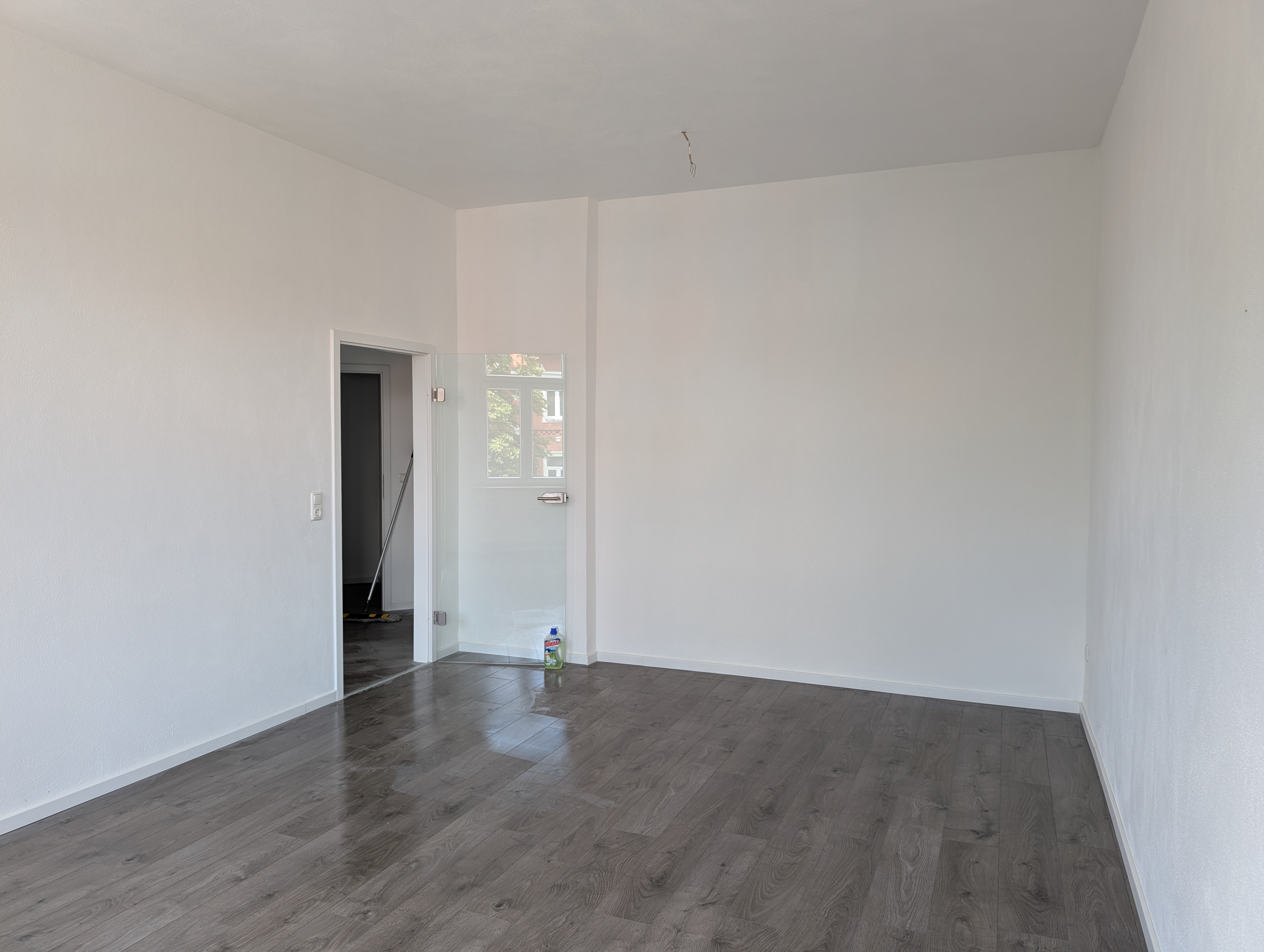 Wohnzimmer mit Tür zum Flur